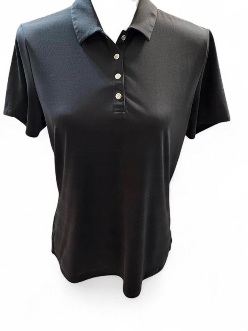 Callaway Women's Black Short Sleeve Polo with Button Placket
